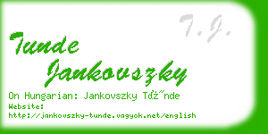 tunde jankovszky business card